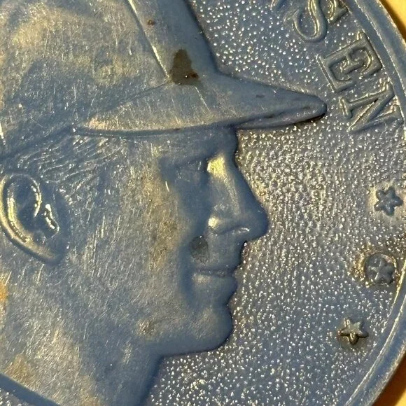 1958 Armour Coins Baseball Jackie Jensen Boston Red Sox Player Blue Vintage - Picture 5 of 16